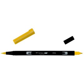 Маркер-кисть brush pen 993 оранжевый хром